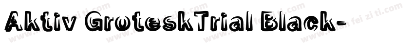 Aktiv GroteskTrial Black字体转换